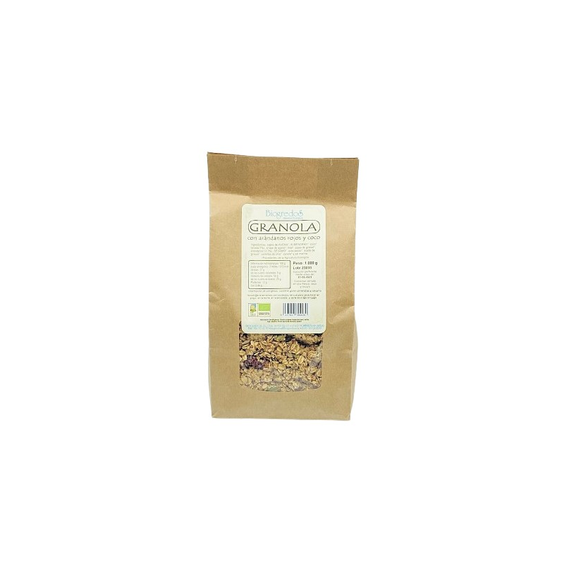 Granola arandanos rojos coco biogredos 1 kilo