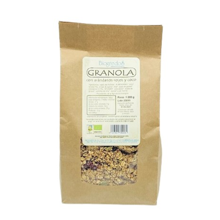 Granola arandanos rojos coco biogredos 1 kilo