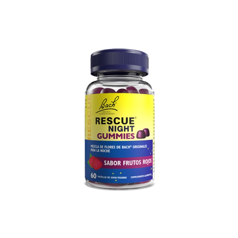Rescue gummies night sabor frutos rojos 60 gominol