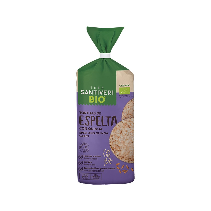 Tortitas espelta con quinoa santiveri bio 100g