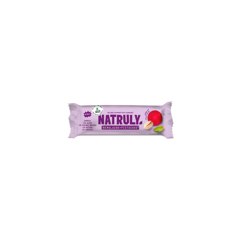 Natruly remolacha+pistachos 40gr bio s/g s/a