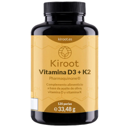 Kiroot vitamina d3+k2 120 perlas