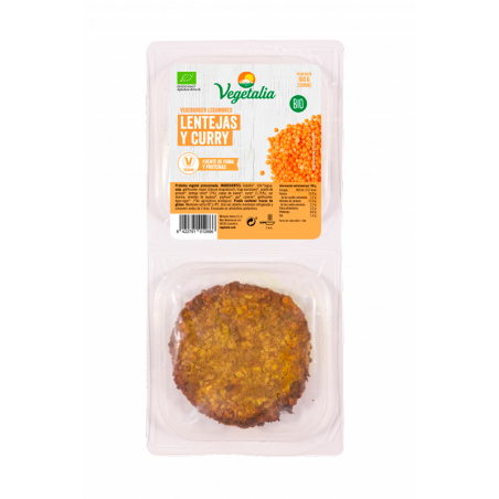 Vegeburguer lentejas y curry vegetalia 160g