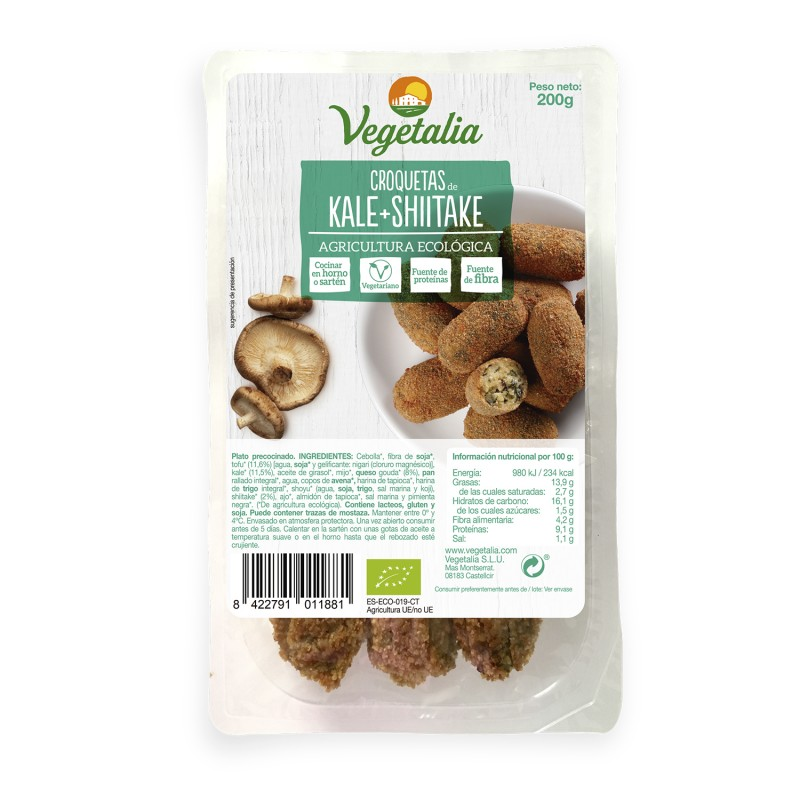 Croquetas kale shiitake vegetalia bio 180g