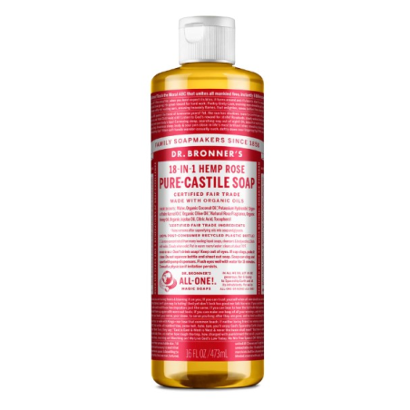 All one jabon liquido rosa castilla dr bronners