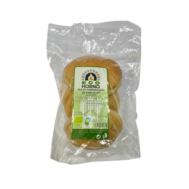 Pan hamburguesa trigo (4und) 320g eco-horno