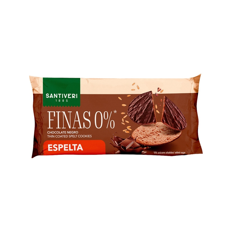 Galletas finas 0% espelta chocolate negro santiver