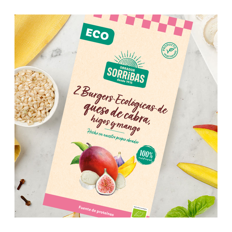Hamburguesa queso cabra higo mango sorribas 160g