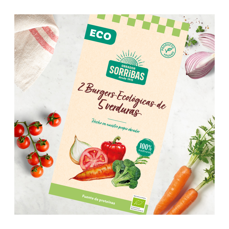 Hamburguesa 5 verduras sorribas (2x80g)