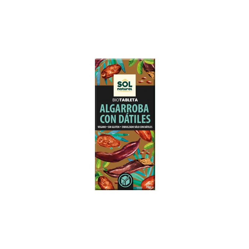 Tableta algarroba con datiles sol natural 70g