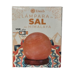 Lampara sal himalaya esfera multicolor usb uneeb