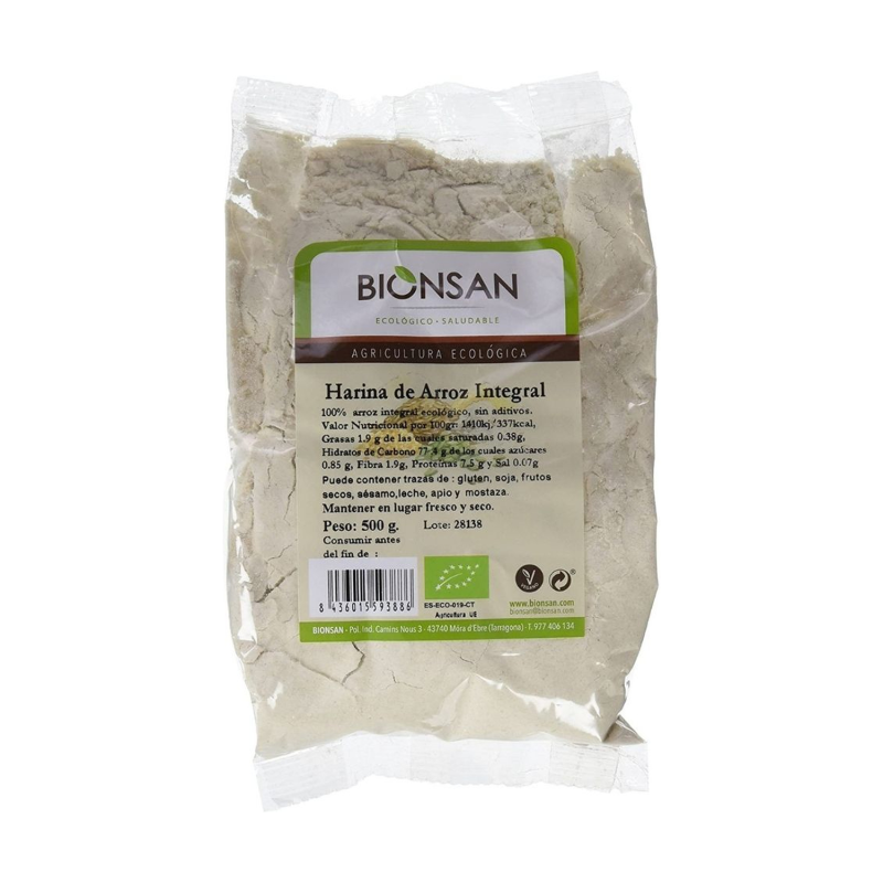Harina arroz integral 500g bionsan