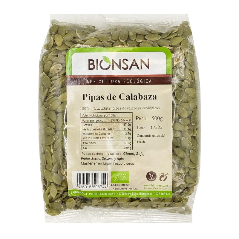 Pipas calabaza eco 500g curcubita bionsan