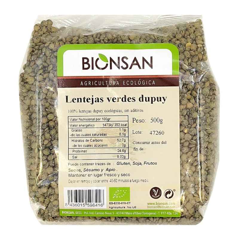 Lenteja dupuy eco 500g bionsan