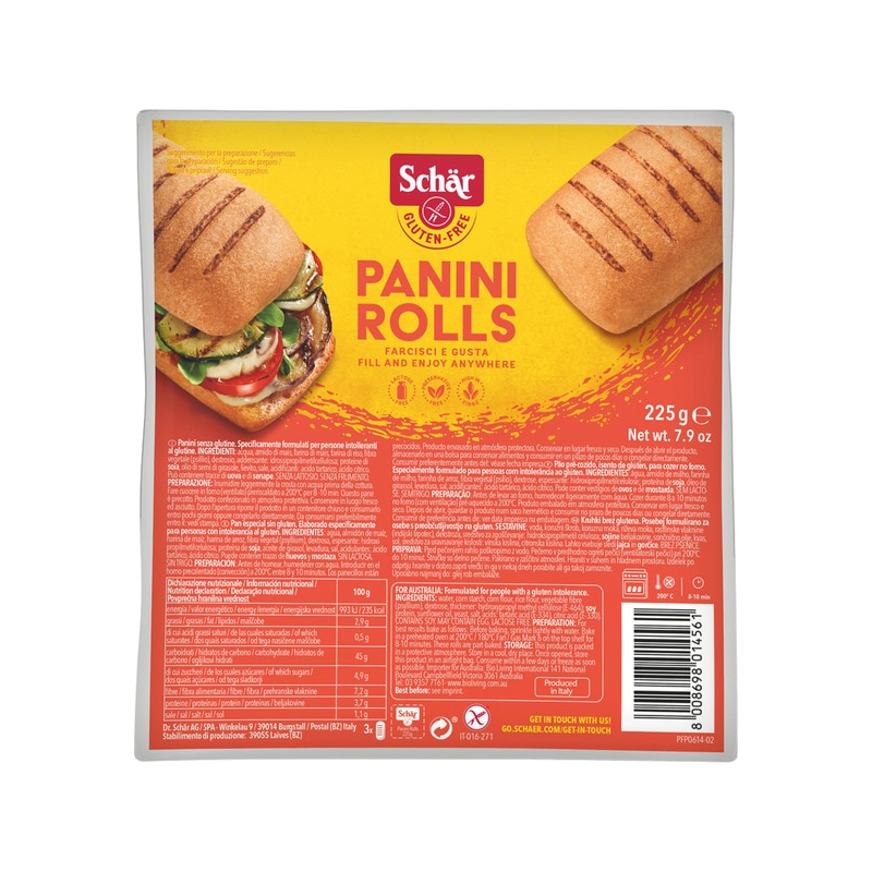 Panini rolls schar 225g 3 paninis