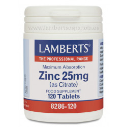Zinc citrato 25mg 120tab lamb