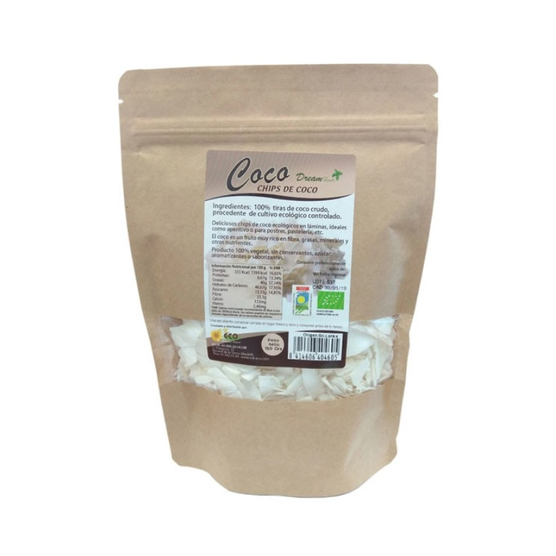 Chips coco crudo 150g ok eco dreamfoods