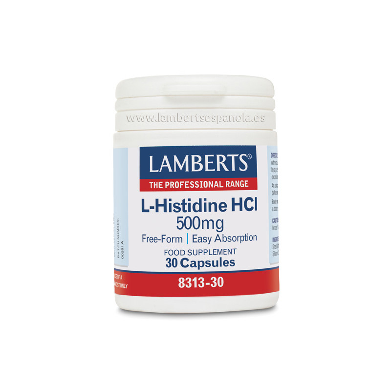 L-histidina hci 500mg 30caps lamberts