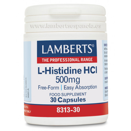 L-histidina hci 500mg 30caps lamberts