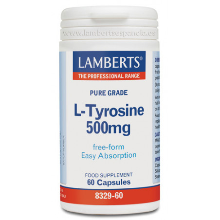 L-tyrosina 500mg 60caps lamberts