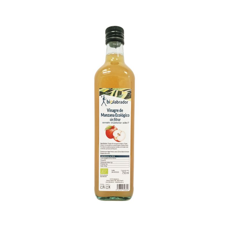 Vinagre manzana eco sin filtar bio labrador 750ml
