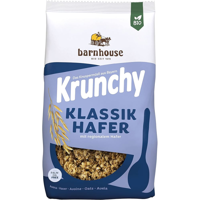 Krunchy avena classic 600g barnhouse bio