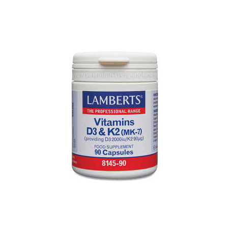 Vitamina d3+k2 2000iu/90ug 90cap lamberts
