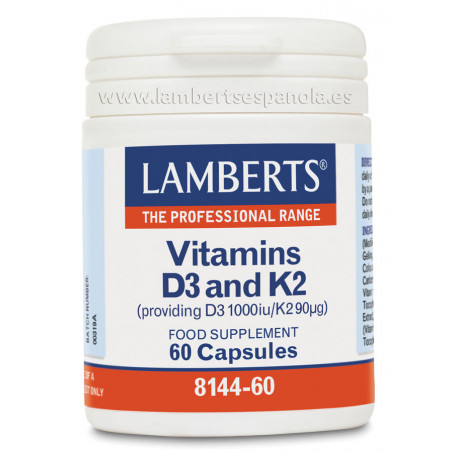 Vitamina d3+k2 60cap lamberts