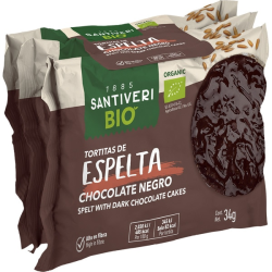 Tortitas de espelta chocolate negro 102g santiveri