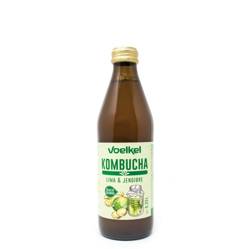 Kombucha lima y jengibre voelkel bio 330ml