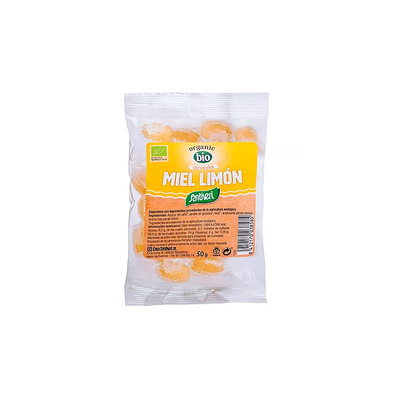 Caramelos miel limon bio santiveri 50g