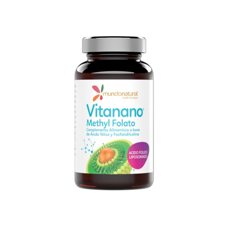 Vitanano methyl folato 30cp mundo natural
