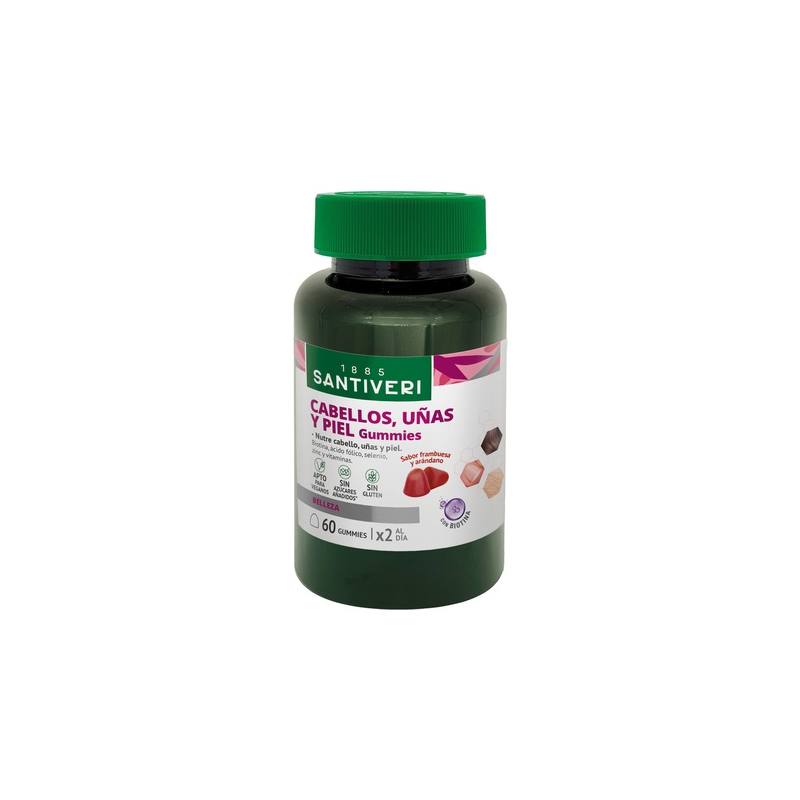Cabellos uñas y piel gummies santiveri 60g