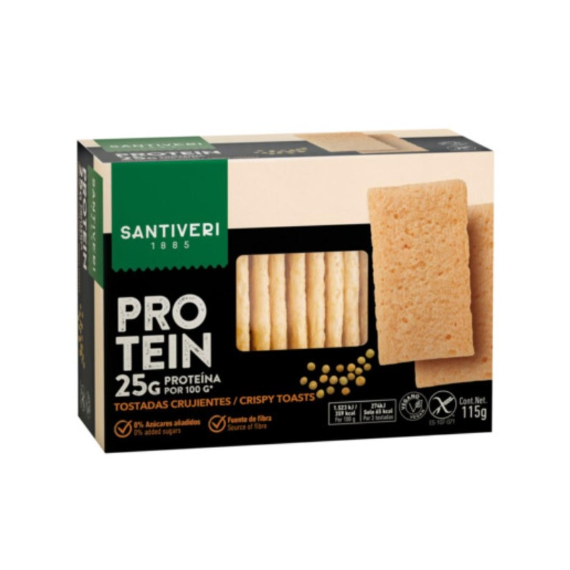 Tostadas proteicas crujientes 115g santiveri