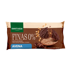 Galleta fina 0% bañada choco negro avena santiveri