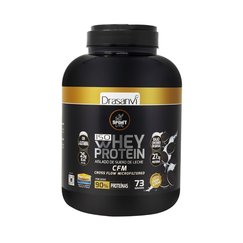 Iso whey protein 90% cookies & cream 2.2 kg sport