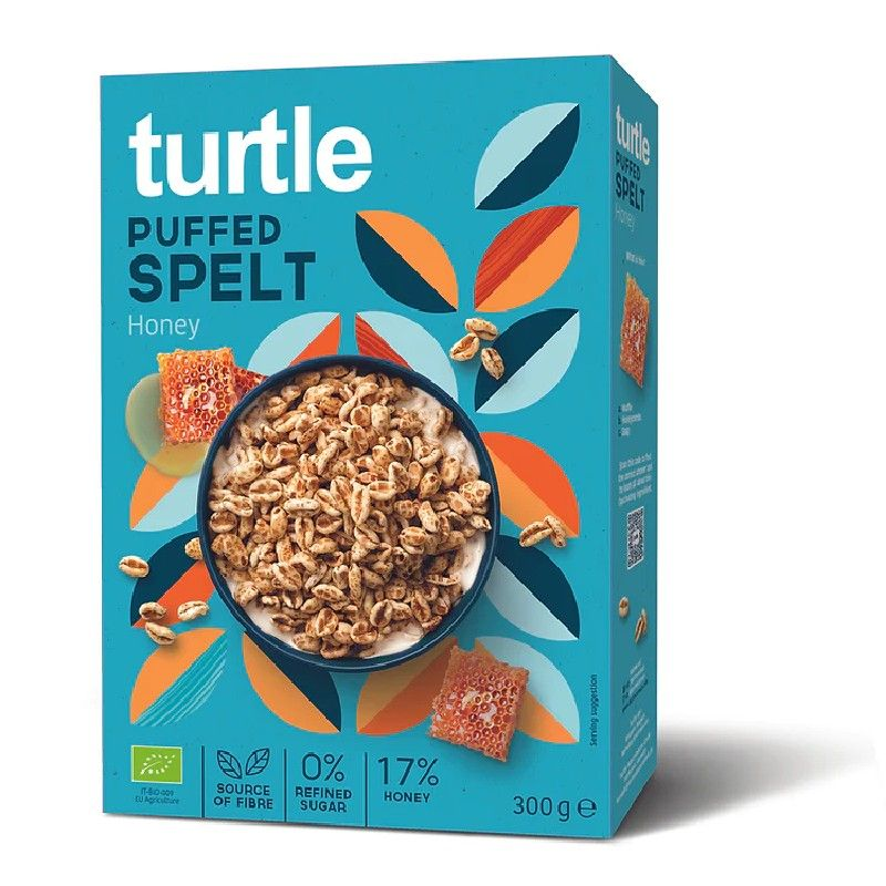 Turtle espelta hinchada con miel 300g