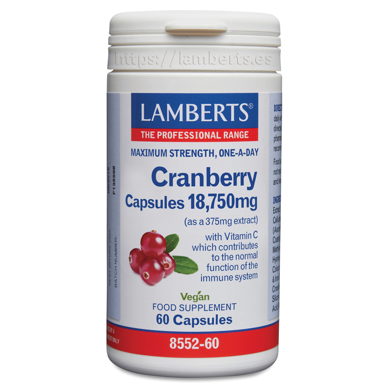 Cranberry 18750mg 60cap arandano rojo lamberts.