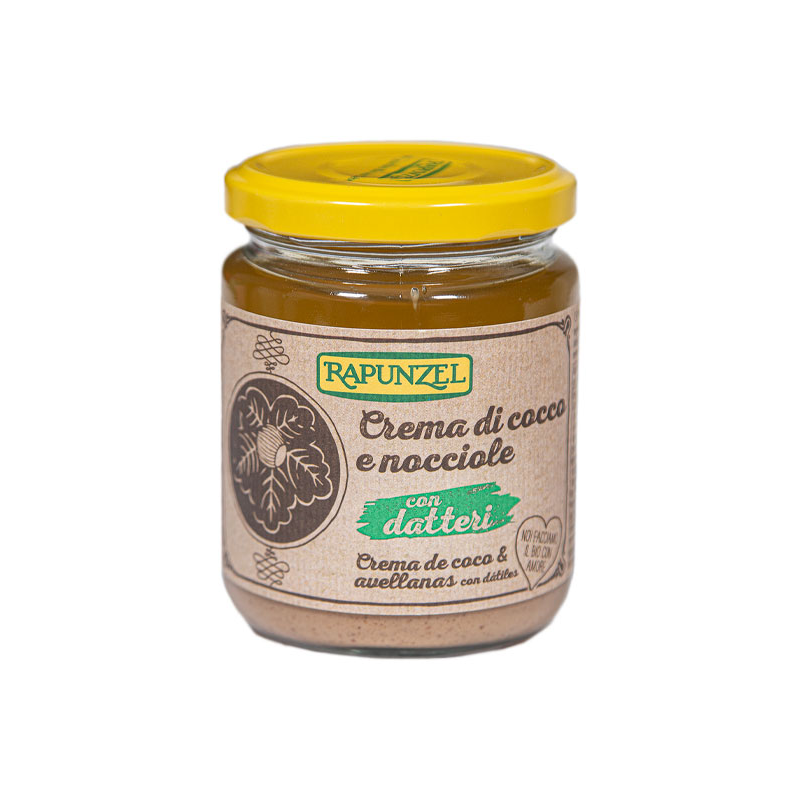 Crema de coco avellanas y datil 250g bio rapunzel