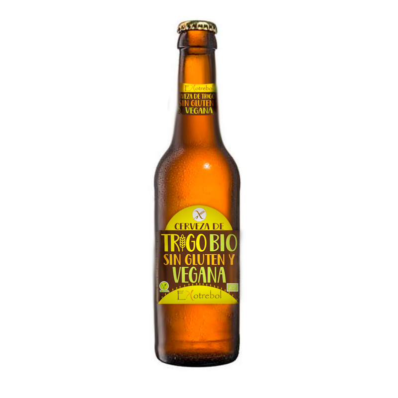 Cerveza de trigo sin gluten vegana bio ekotrebol