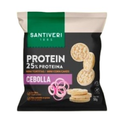 Mini tortitas protein cebolla santiveri 50g