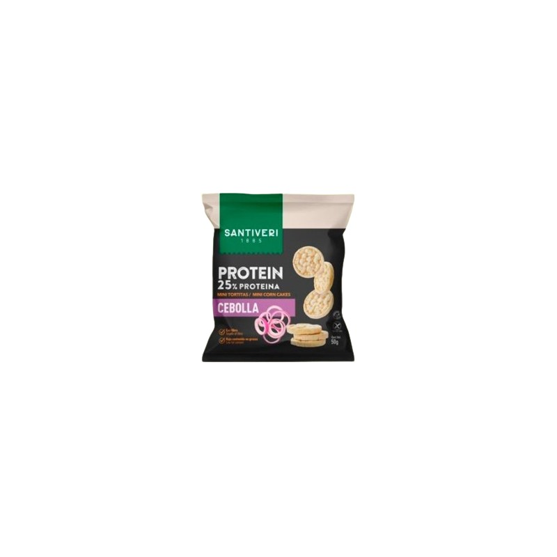 Mini tortitas protein cebolla santiveri 50g