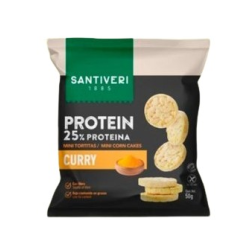 Mini tortitas protein curry santiveri 50g