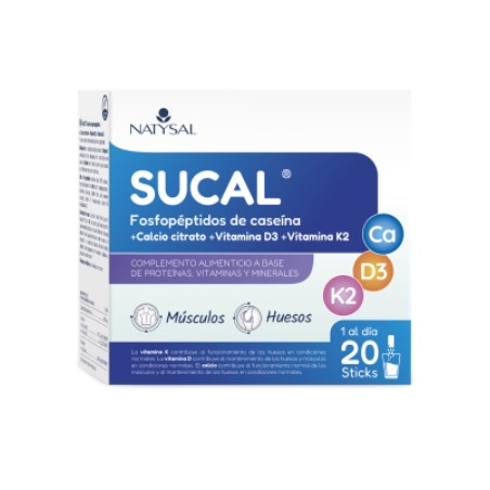 Sucal fosfopeptidos de caseina 20 sticks natysal