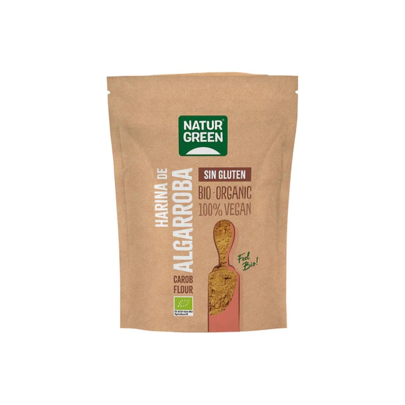 Harina algarroba bio sin gluten naturgreen 500g