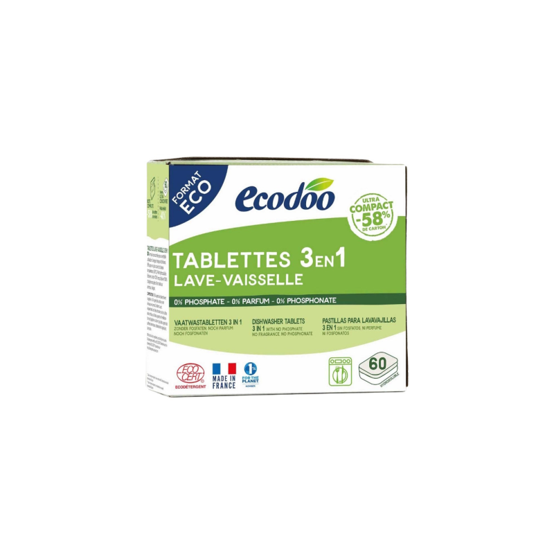 Lavavajillas maquina 60 pastillas ecodoo