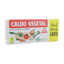 Caldo vegetal 10 pastillas bio soria natural