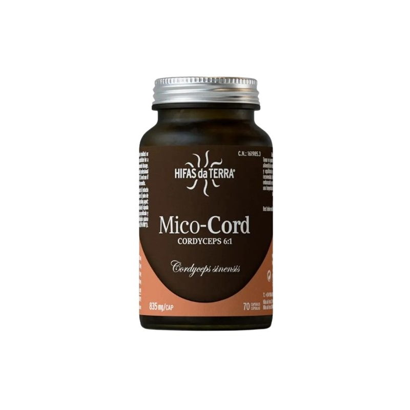 Mico-cord cordyceps vitamina c 70cp hifas da terra