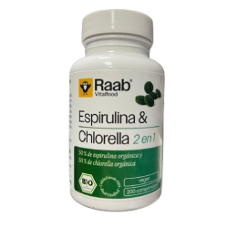 Espirulina chlorella 2 en 1 200 comprimidos raab