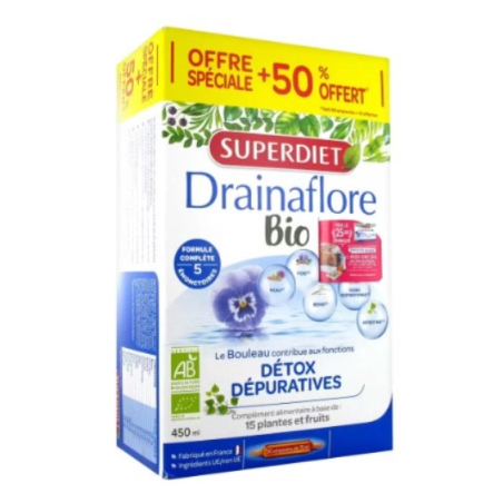 Drainaflore bio detox superdiet 20amp +50% gratis